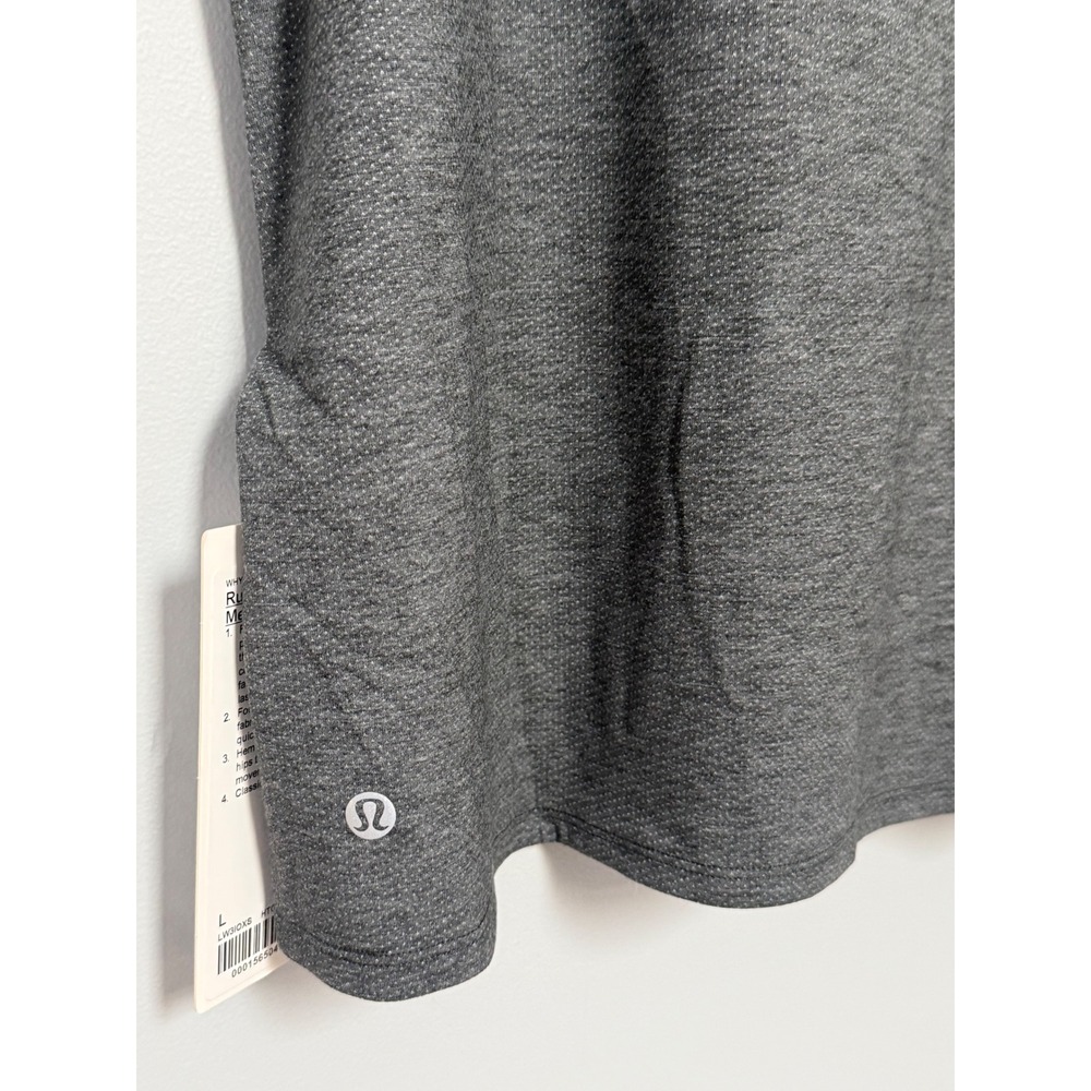 Lululemon Run Crew Graphic Mesh Short Sleeve Shirt Graphite Grey NWT Size L - Picture 6 of 7